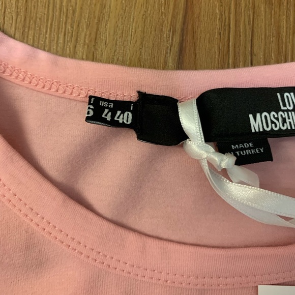 LOVE MOSCHINO "It's A Good Day" Pink T-Shirt - Picture 7 of 11